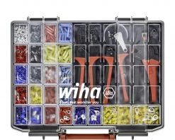 Wiha Pince à Sertir 93001013 Jeu D'outils De Dénudage Et De Sertissage 4 Pièces Avec éléments De Connexion 2 600 Pièces Code Couleur DIN En Boîte D'assortiment -Pinces et ciseaux Soldes 93001013 jeu d outils de denudage et de sertissage 4 pieces avec elements de connexion 2 600 pieces code couleur din en boite d assortiment 2