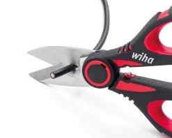 Wiha Ciseaux VDE Ciseaux D'électriciens Avec Fonction De Sertissage Sous Blister (41923) 160 Mm