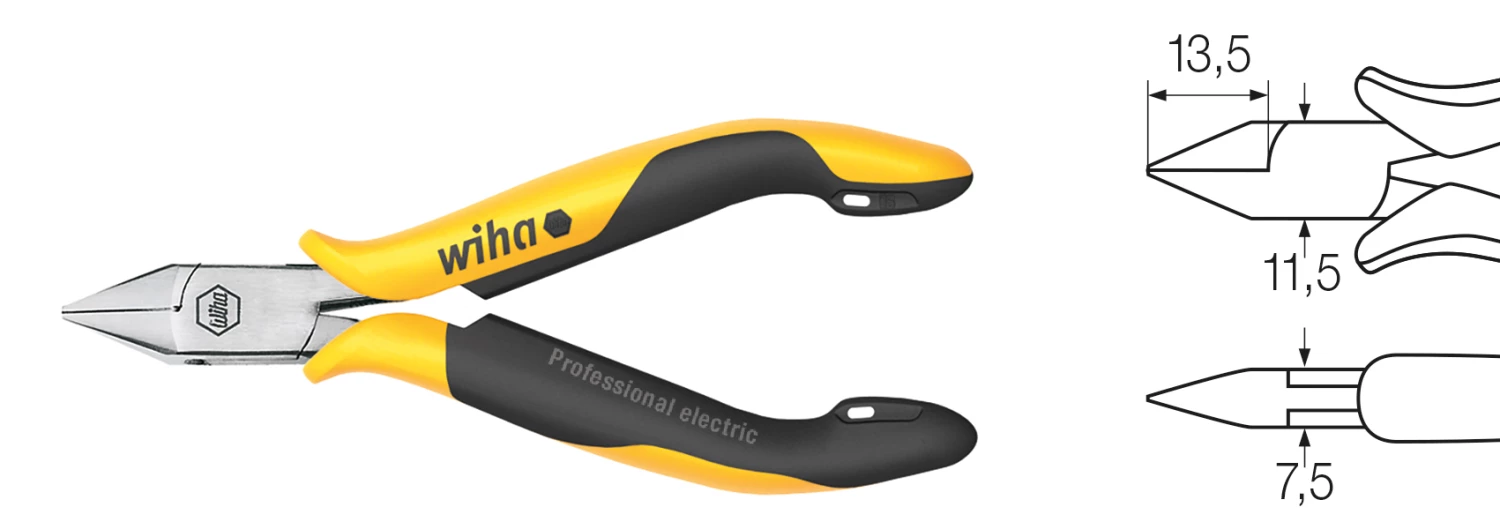 Wiha Pince Coupante Coupe-fil Professionnel ESD Large, Tête Pointue Et Ressort De Serrage Du Fil Avec Petit Biseau 27446 115 Mm 5 Wiha Pince Coupante Coupe-fil Professionnel ESD Large, Tête Pointue Et Ressort De Serrage Du Fil Avec Petit Biseau 27446 115 Mm – Image 3