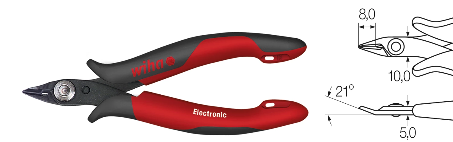 Wiha Pince Coupante Coupeur Latéral Electronic étroit, Tête Pointue Et Ressort De Serrage Du Fil Sans Biseau 26813 126 Mm 5 Wiha Pince Coupante Coupeur Latéral Electronic étroit, Tête Pointue Et Ressort De Serrage Du Fil Sans Biseau 26813 126 Mm – Image 3