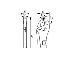 Bahco Pince étau Pince Universelle, Mâchoires Courtes, 4 Positions 2997-250